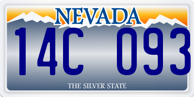 NV license plate 14C093