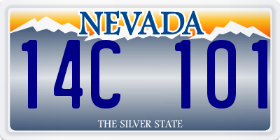 NV license plate 14C101