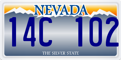 NV license plate 14C102