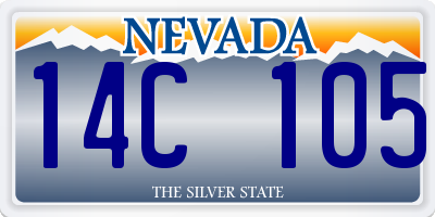 NV license plate 14C105