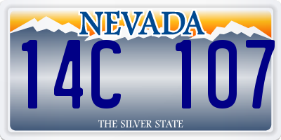 NV license plate 14C107