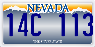 NV license plate 14C113
