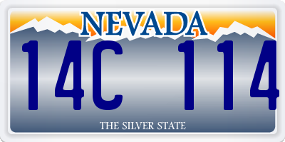 NV license plate 14C114