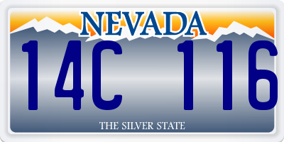 NV license plate 14C116