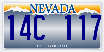 NV license plate 14C117