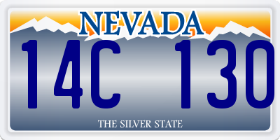 NV license plate 14C130