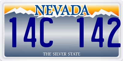 NV license plate 14C142