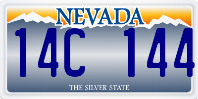 NV license plate 14C144