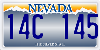 NV license plate 14C145