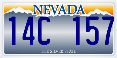 NV license plate 14C157