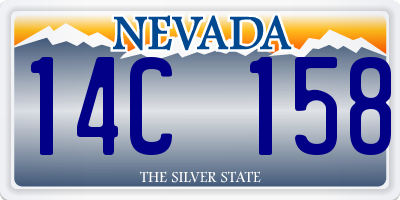 NV license plate 14C158