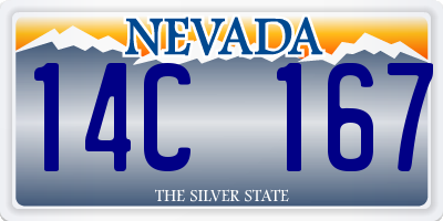 NV license plate 14C167