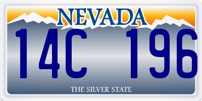 NV license plate 14C196