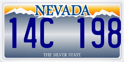 NV license plate 14C198