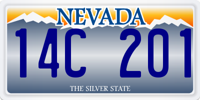 NV license plate 14C201
