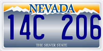 NV license plate 14C206