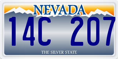 NV license plate 14C207