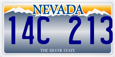 NV license plate 14C213