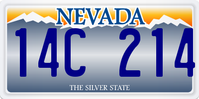 NV license plate 14C214