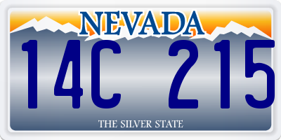 NV license plate 14C215