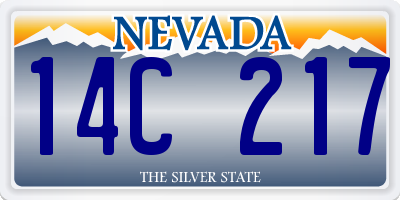 NV license plate 14C217
