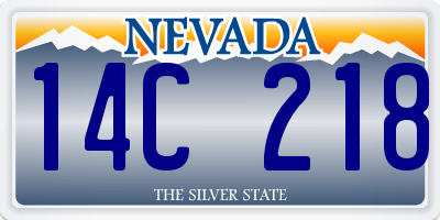 NV license plate 14C218