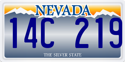 NV license plate 14C219