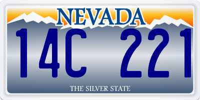 NV license plate 14C221