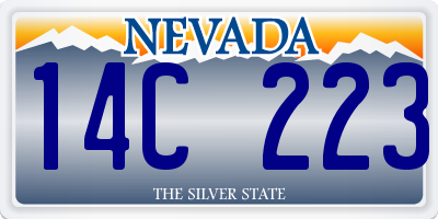 NV license plate 14C223