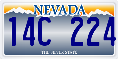 NV license plate 14C224