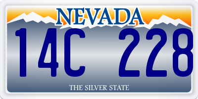 NV license plate 14C228