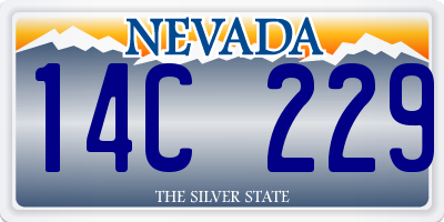 NV license plate 14C229