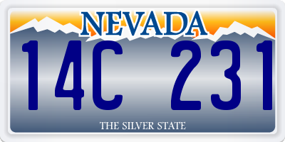 NV license plate 14C231