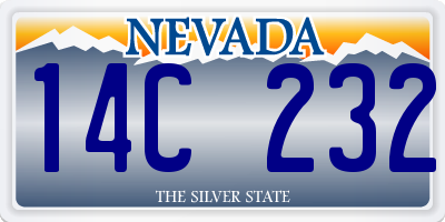 NV license plate 14C232
