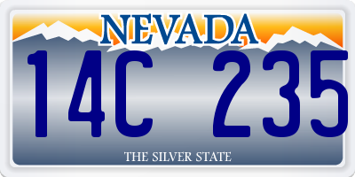 NV license plate 14C235