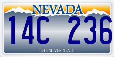 NV license plate 14C236