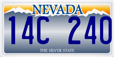 NV license plate 14C240