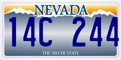 NV license plate 14C244