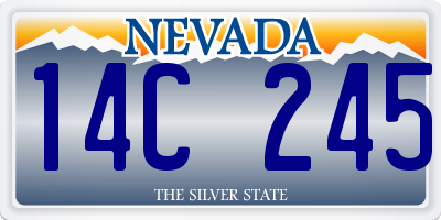 NV license plate 14C245