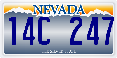 NV license plate 14C247