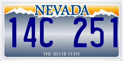 NV license plate 14C251