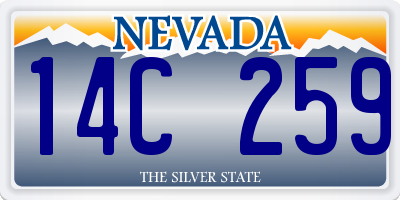 NV license plate 14C259