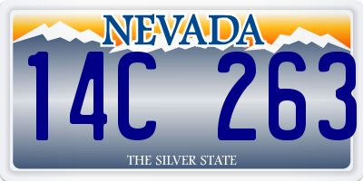 NV license plate 14C263