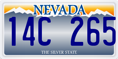 NV license plate 14C265