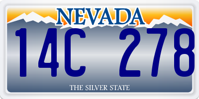 NV license plate 14C278