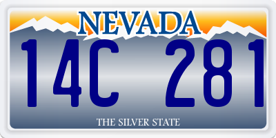 NV license plate 14C281