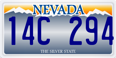 NV license plate 14C294