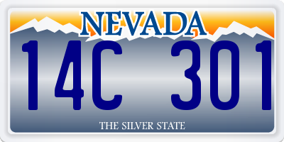 NV license plate 14C301