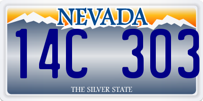 NV license plate 14C303
