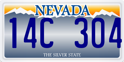 NV license plate 14C304